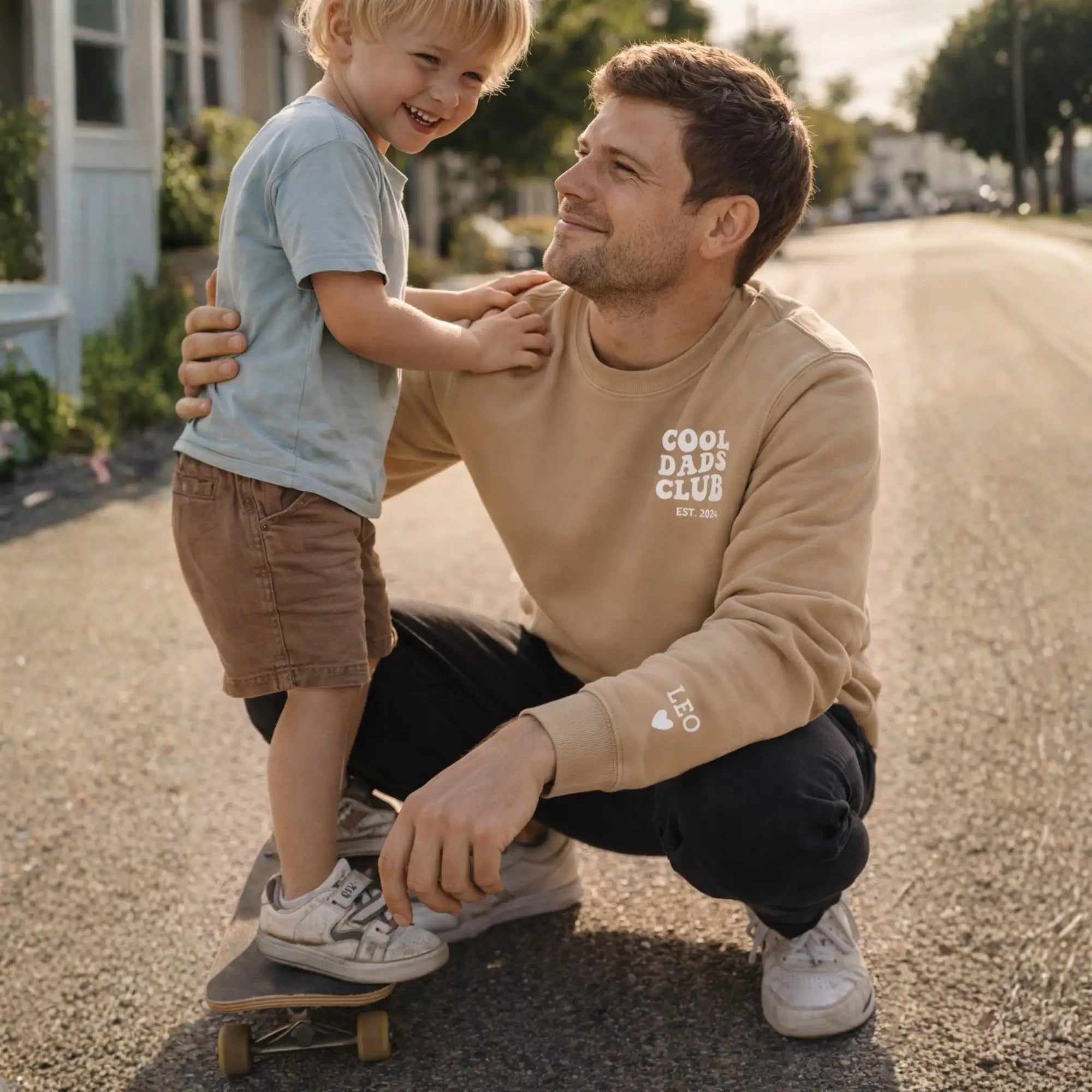 “Cool Dads Club” – Personalized, embroidered sweatshirt with children's names and date