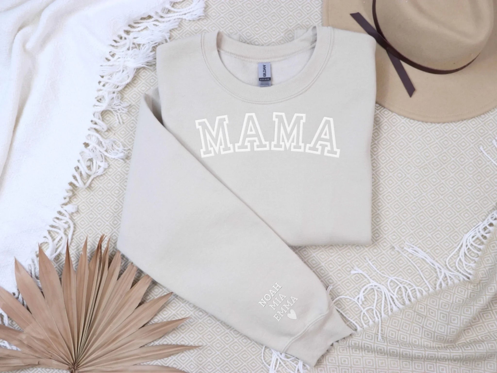 “Mama” - Personalized, embroidered sweatshirt with children's names