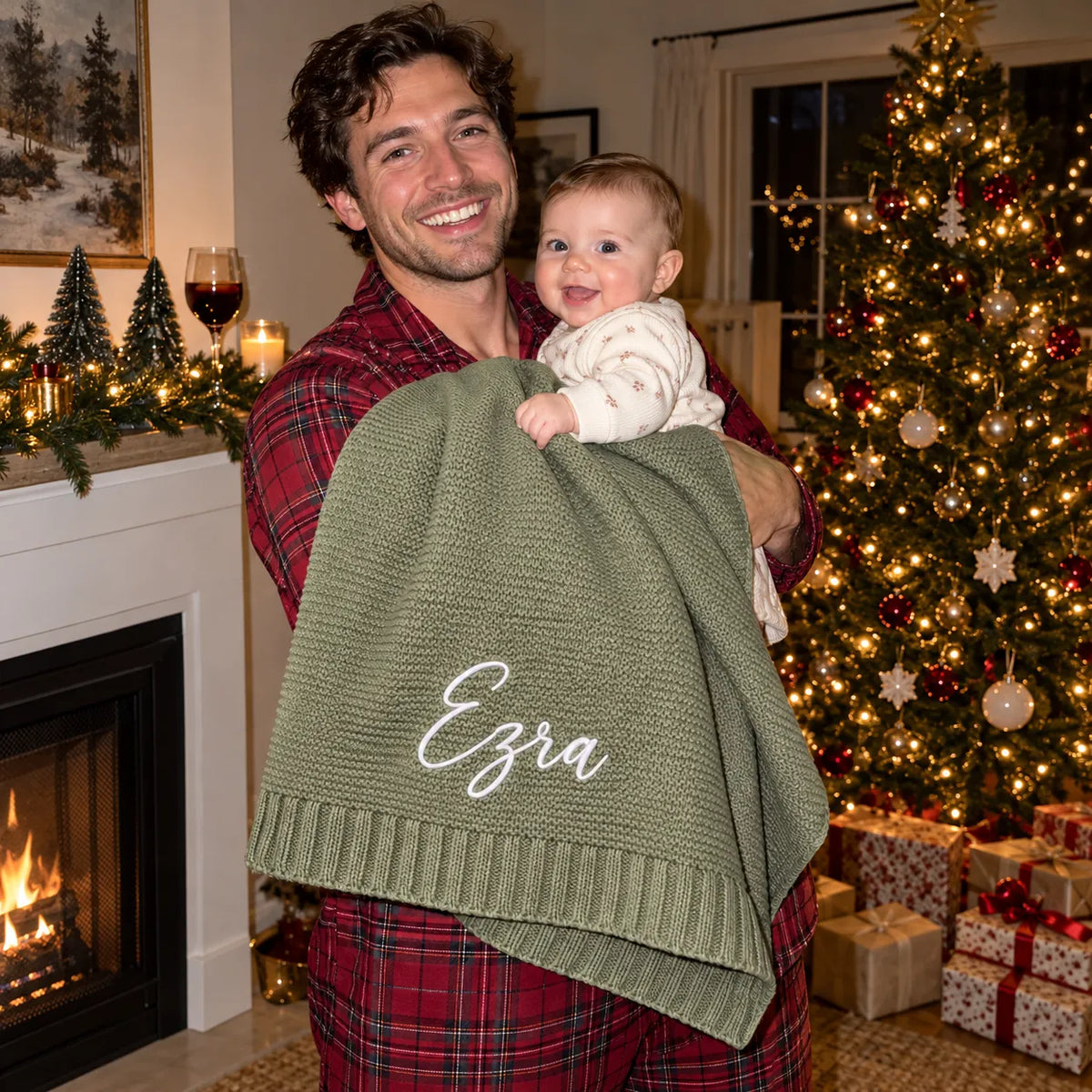 Personalized baby blanket with child's name