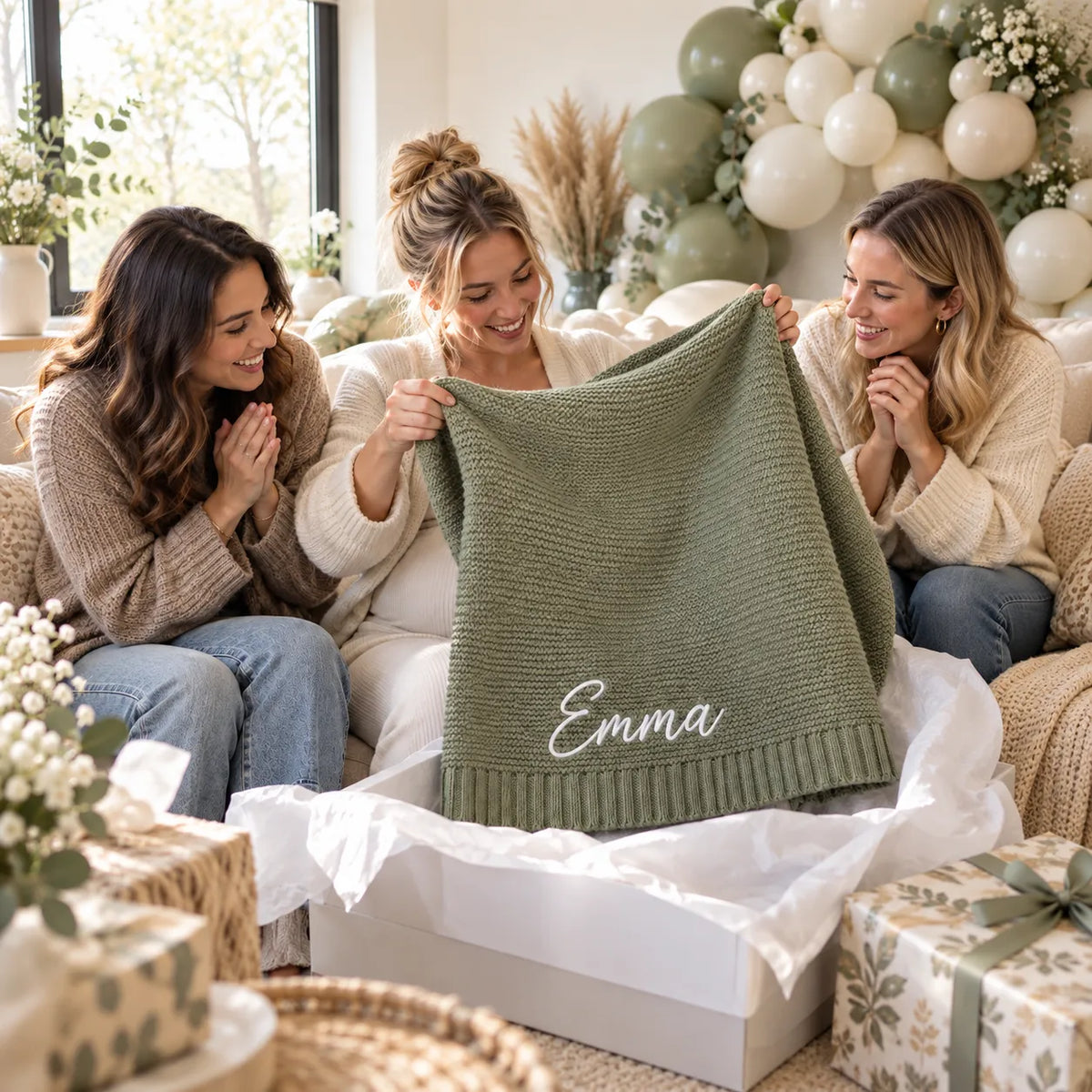 Personalized baby blanket with child's name