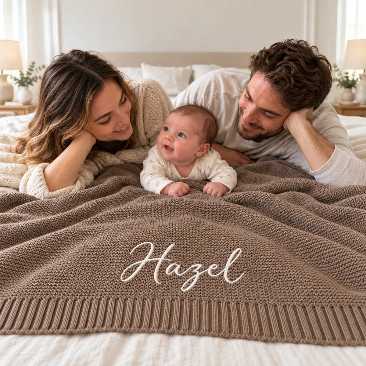 Personalized baby blanket with child's name