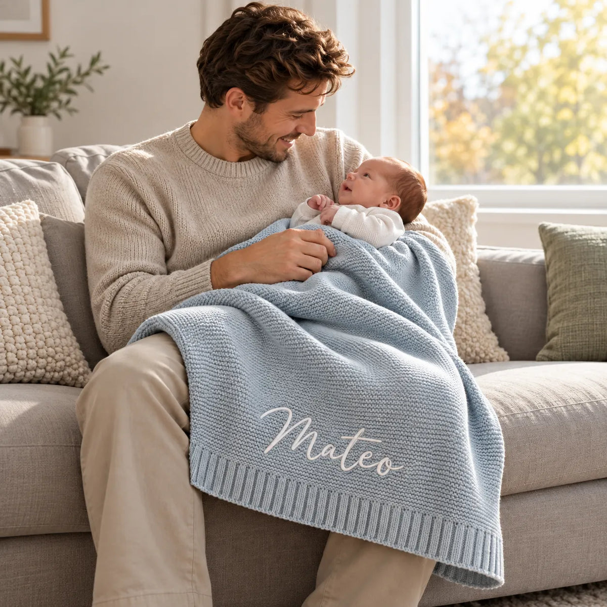 Personalized baby blanket with child's name