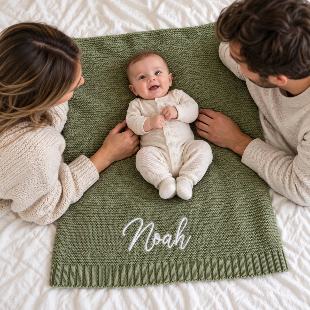 Personalized baby blanket with child's name