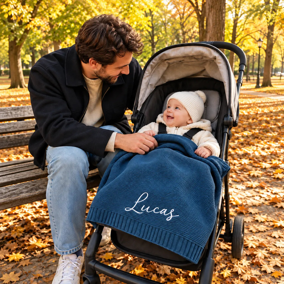Personalized baby blanket with child's name