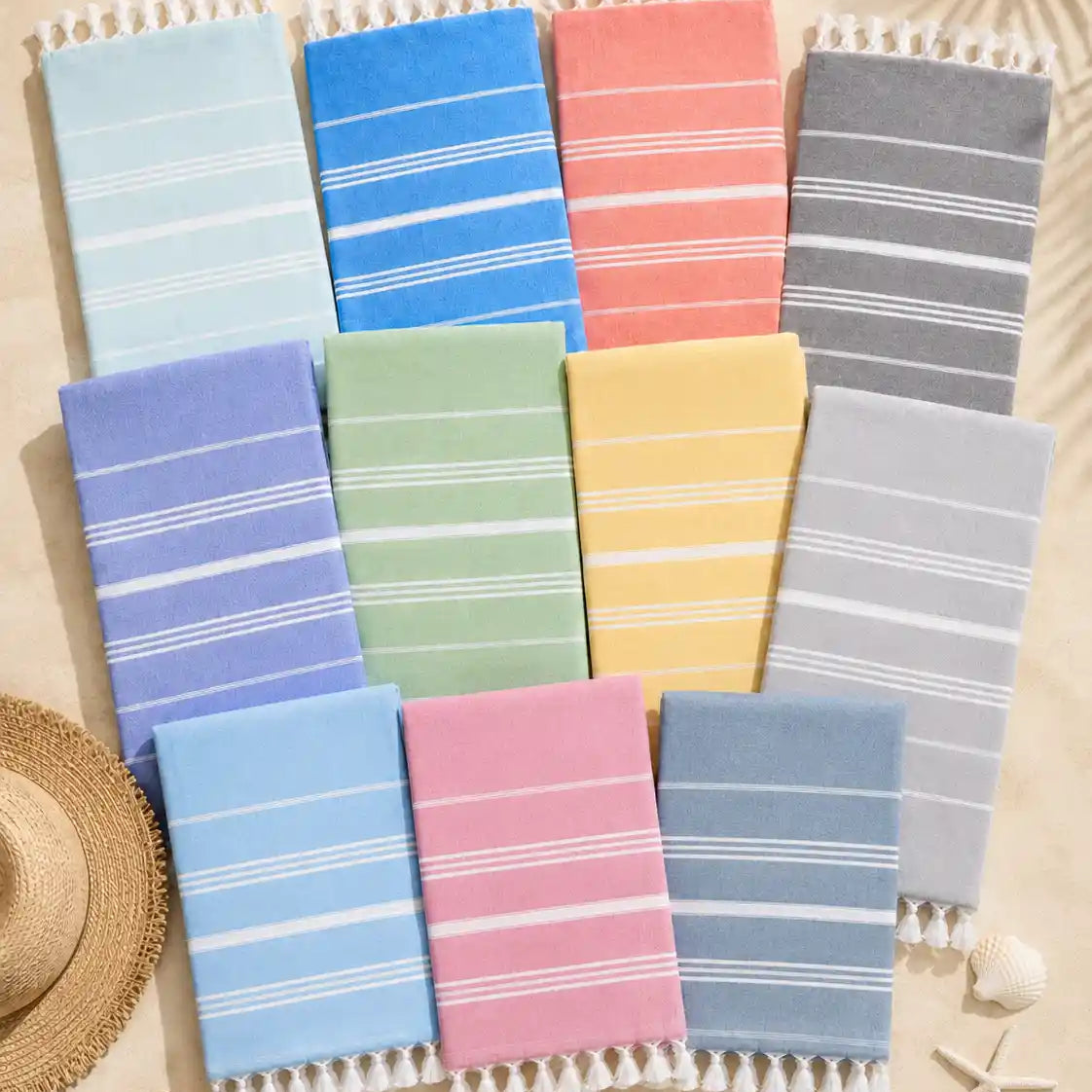 "Bodrum" Signature Towel β Premium Personalized Turkish Beach Towel
