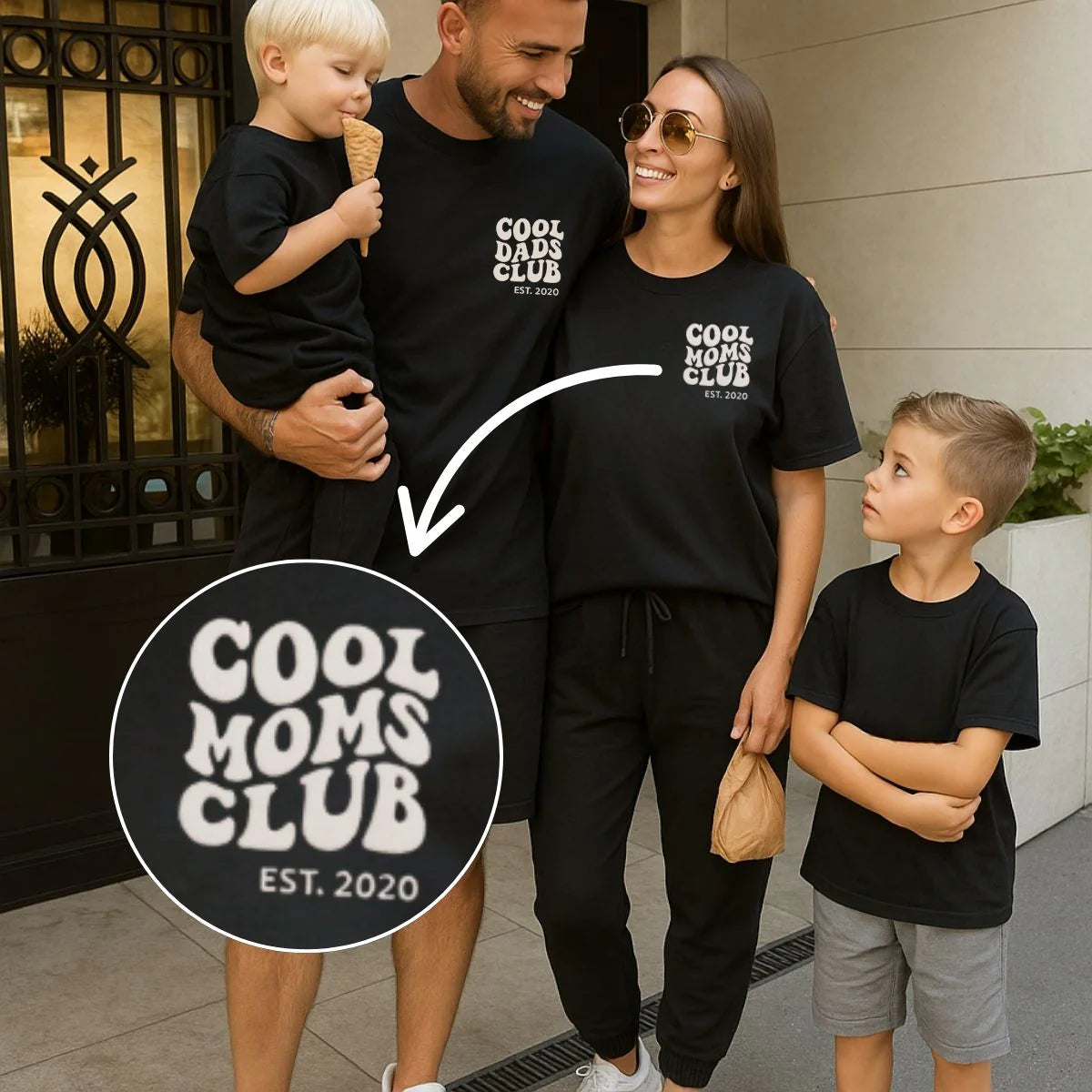 “Cool Moms Club” – Personalized, embroidered Heavy Cotton T-Shirt