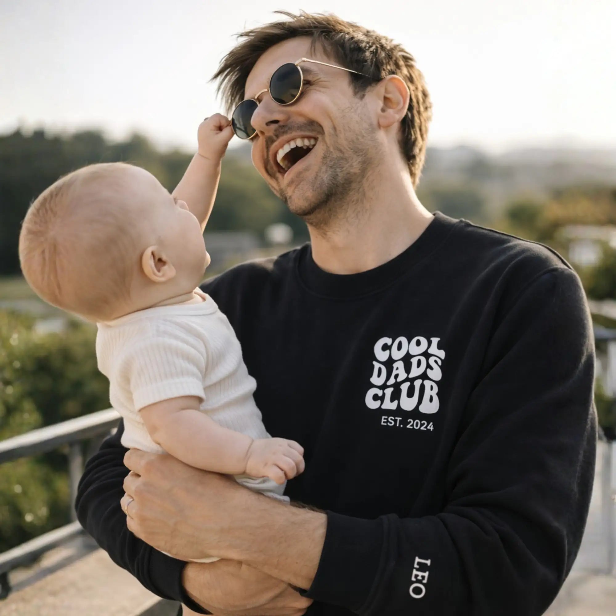 “Cool Dads Club” – Personalized, embroidered sweatshirt with children's names and date