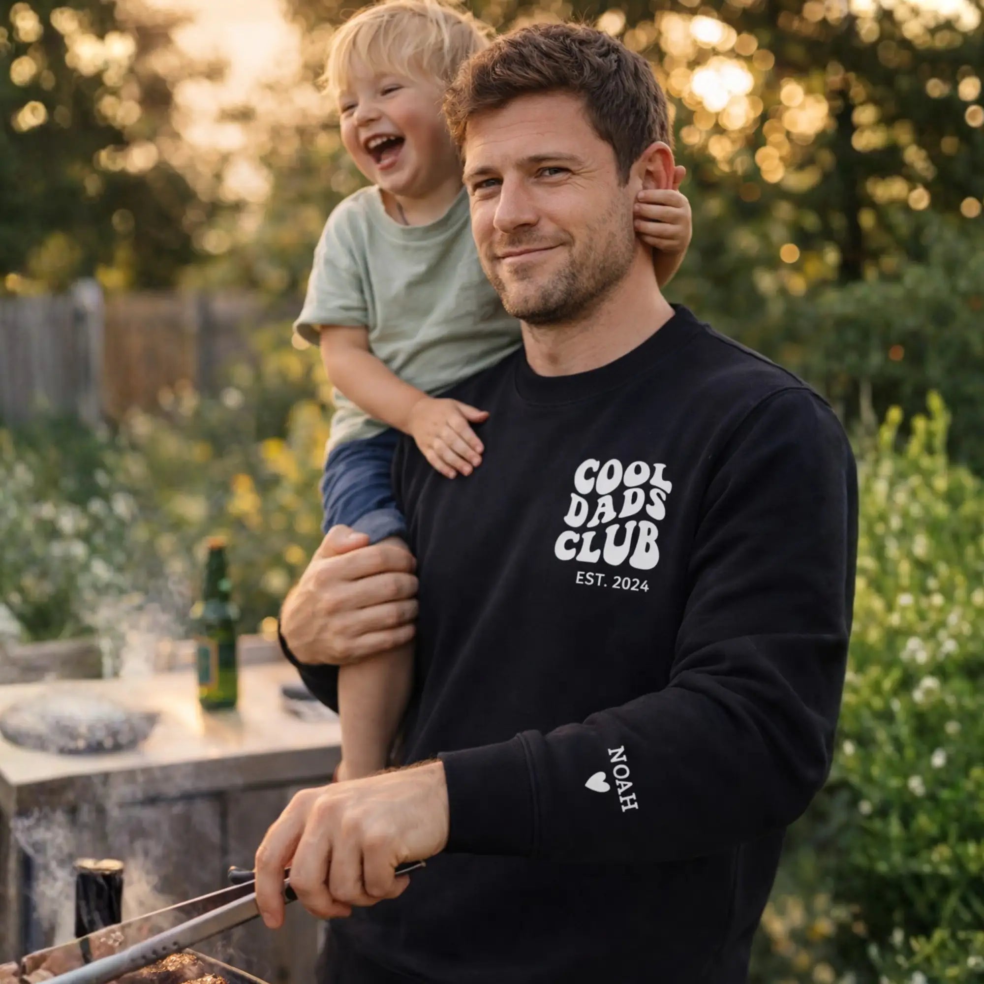 “Cool Dads Club” – Personalized, embroidered sweatshirt with children's names and date