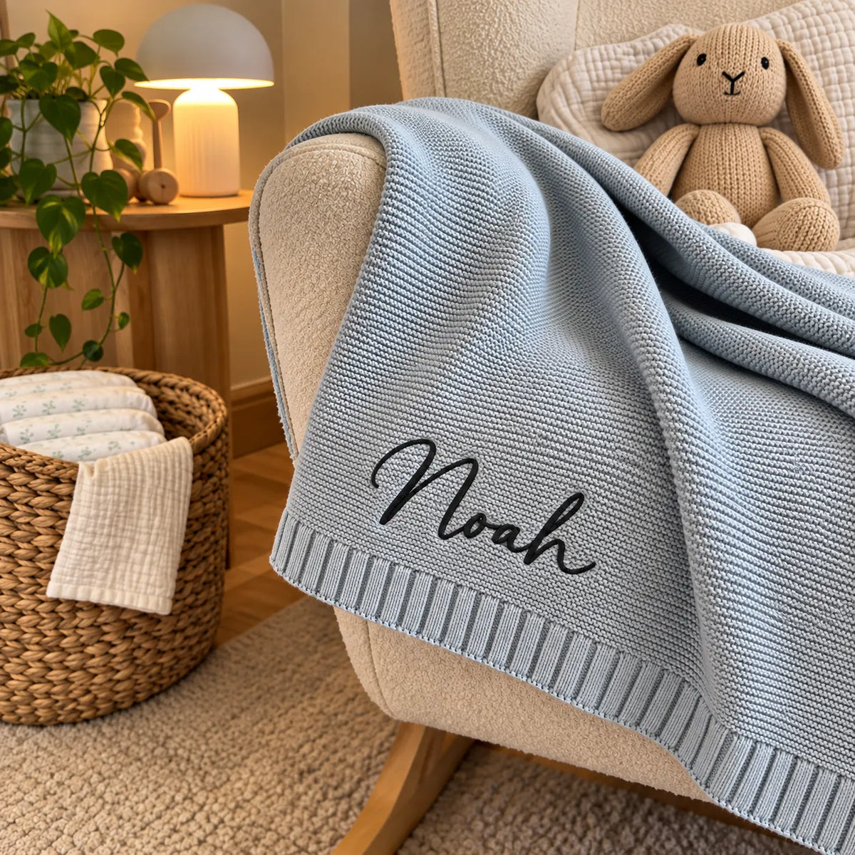 Personalized baby blanket with child's name