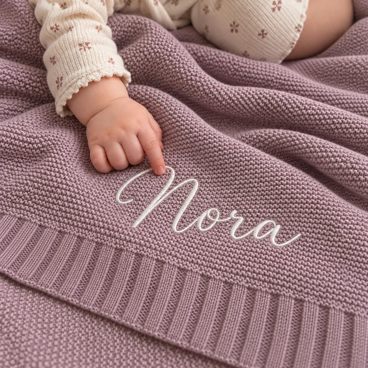 Personalized baby blanket with child's name