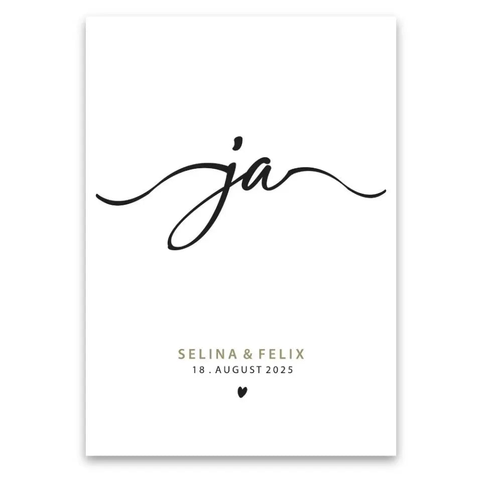 "Ja" - Poster - Wellentine.de