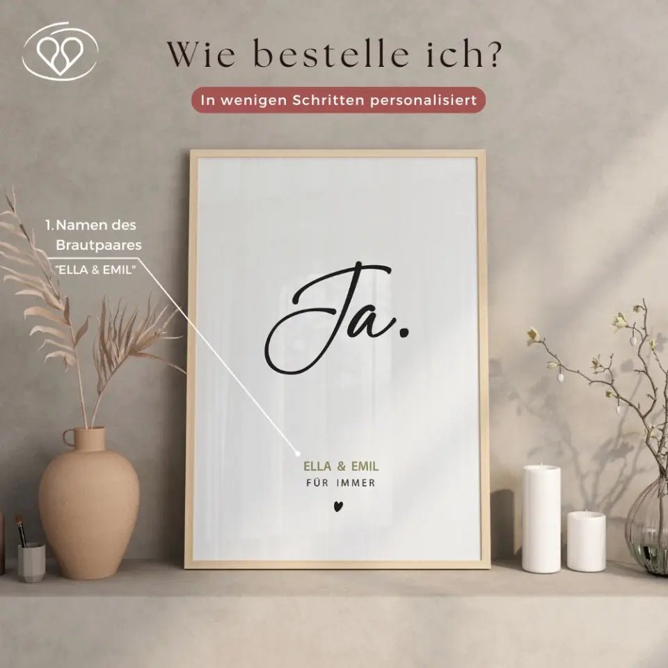 "Ja" - Poster - Wellentine.de